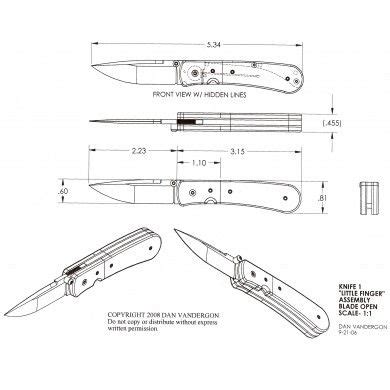 plans liner lock knife design  daniel vandergon  pages knivar