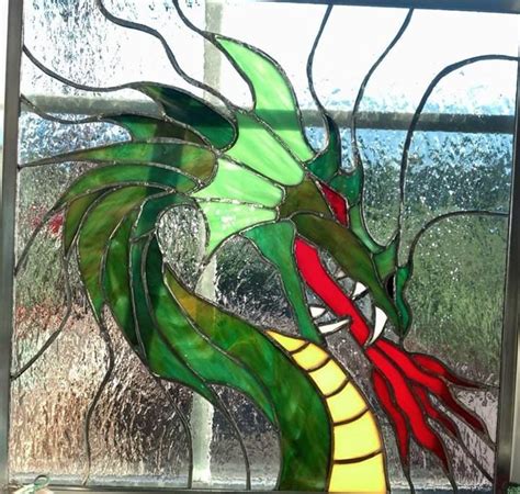 Dragon By Jodi Sticker Stained Glass Art Dragonfly