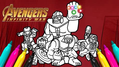 avengers thanos coloring page lego superheroes series youtube