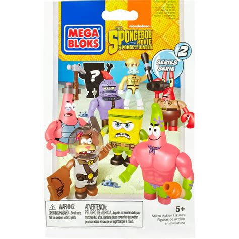 mega bloks spongebob squarepants micro action figures series ii blind pack toy figure