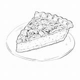 Pie Drawing Line Pecan Paintingvalley Drawings sketch template