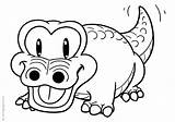 Coloring Pages Baby Crocodile Cute Print sketch template