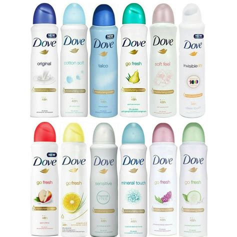 pack dove assorted deodorant body spray  fresh ml tanga