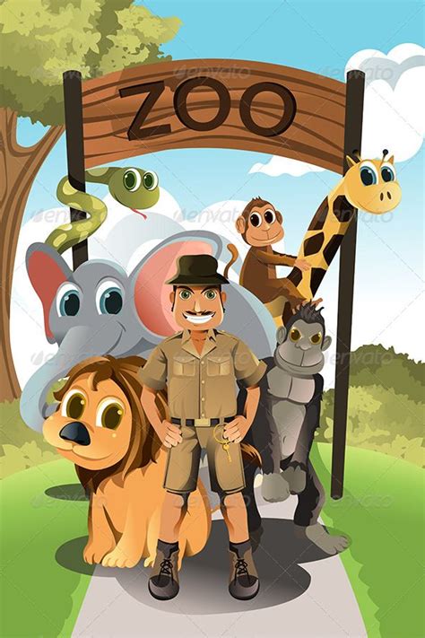 zookeeper  wild animals zoo project zoo drawing animals wild