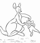 Pooh Winnie Kanga Roo Kangaroo sketch template