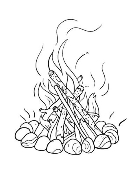 printable campfire coloring page     http