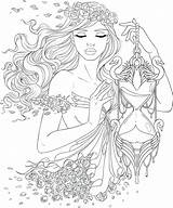 Model Coloring Pages Woman Getdrawings sketch template