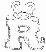 Bears Alphabet Coloring sketch template