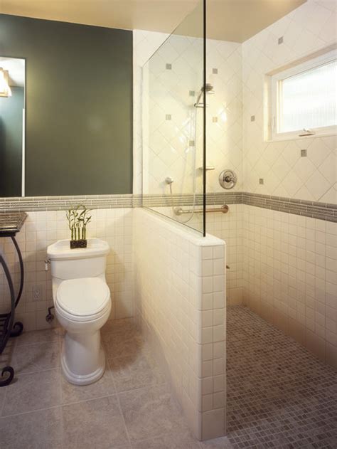Shower With Half Wall Houzz