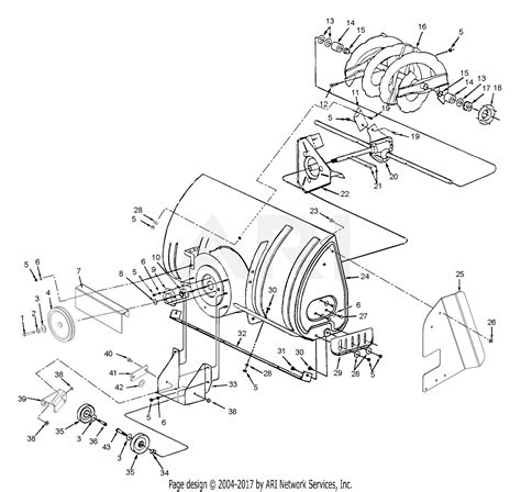 ariens   zoom snow thrower parts diagram  snow thrower  auger assembly