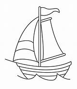Barcos Sencillos sketch template