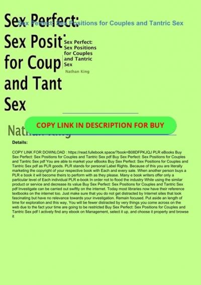 Download Pdf⚡ Sex Perfect Sex Positions For Couples And Tantric Sex