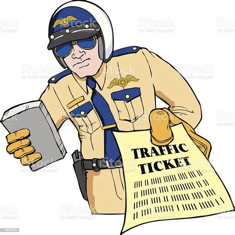 police officer giving traffic ticket stock vector art 148330668 istock