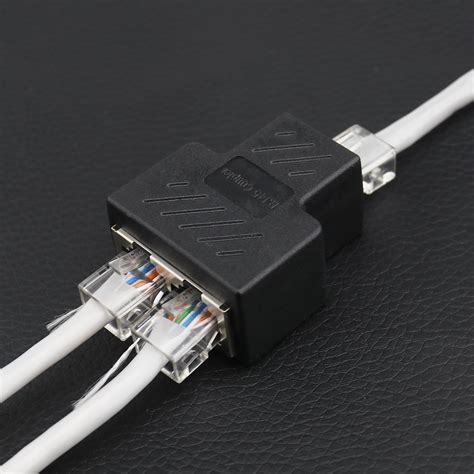 rj splitter adapter    ways dual female port cat lan ethernet cable ebay