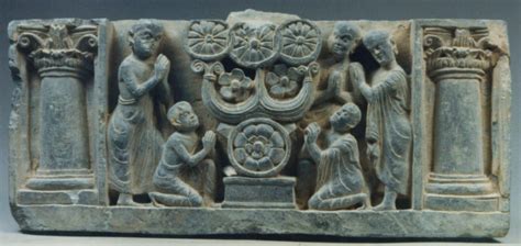 the first sermon gandhara buddha art art reliquary
