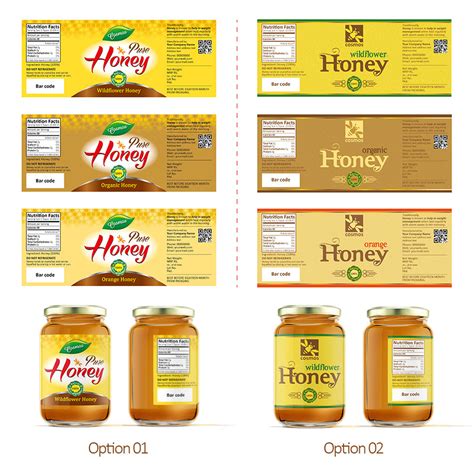 honey jar label design  behance
