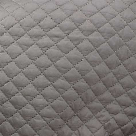 reversible quilted fabric double sided diamond grey