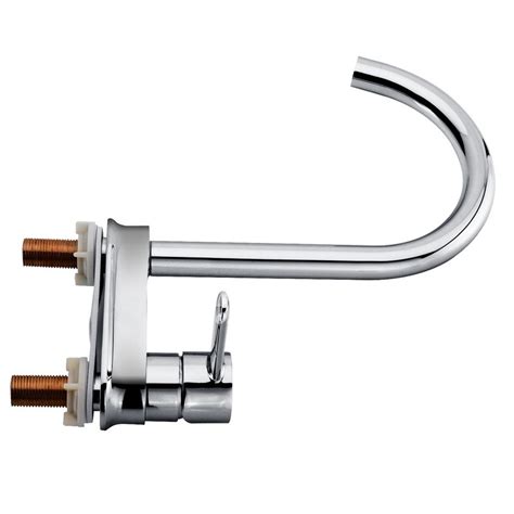 gooseneck kitchen faucet centerset silver chrome brass  hole