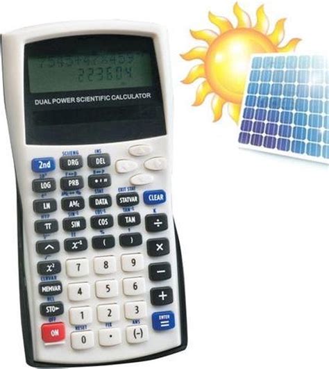 bolcom wetenschappelijke rekenmachine op zonne energie