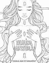 Coloring Pages Healing Crystal Adults Printable Crystals Spiritual Chakra Adult Choose Board Book sketch template
