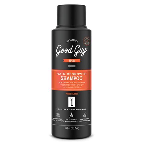 Good Guy Hair Regrowth Shampoo Mens Hair Loss Shampoo Mint Scent 10 Oz