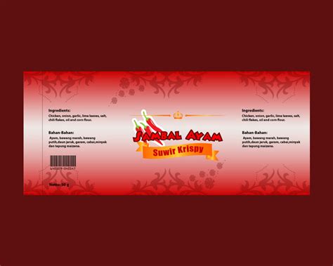 Sribu Desain Label Desain Label Untuk Sambal Ayam Suwir K