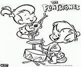 Pebbles Bam Musical Picapiedra Bambam Flintstones Ausmalbilder Pintar Pedrita Musikalische sketch template