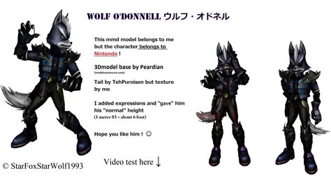 mmd wolf odonnell model  starfoxstarwolf  deviantart