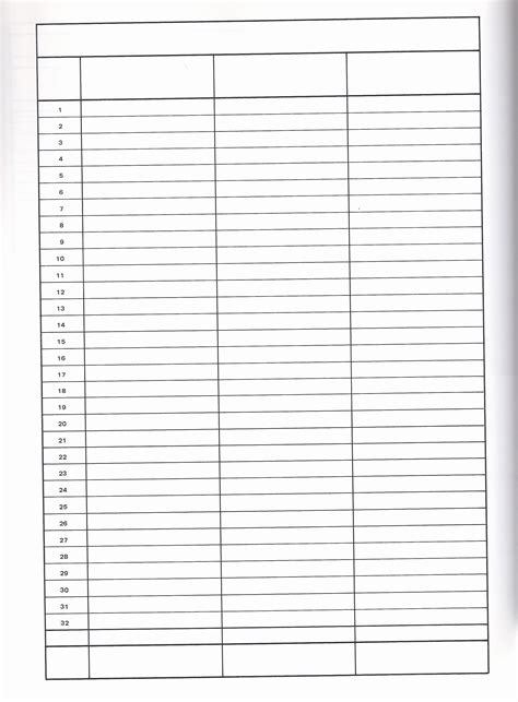 blank  column worksheet template fresh    printable blank
