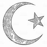 Islam Mandala Crescent Lune Coloriage Croissant Symbole Coloriages Ramadan Istockphoto étoile Islamique Etoile Tatouage Tatouages Idées Chiffre Dentelle Religieux Dxf sketch template