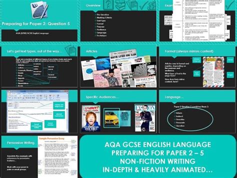 gcse english language paper  question  examples quickfire notes aqa