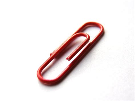 red paperclip  stock photo freeimagescom