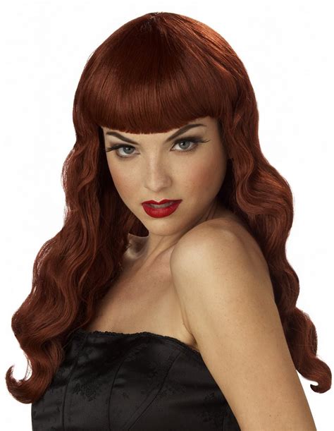 natural red pin up girl wig candy apple costumes pink