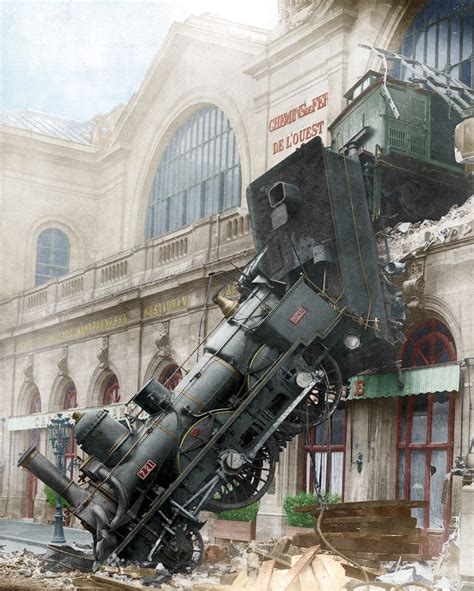 montparnasse derailment  october   colorized