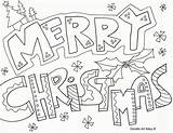 Coloring Christmas Pages Doodle Merry Printable Printables Children Print Happy Color Cool Colouring Sheets Kids Young Adult Year Coloringtop Alley sketch template