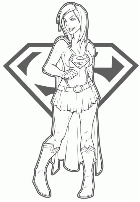 supergirl printable coloring pages   supergirl