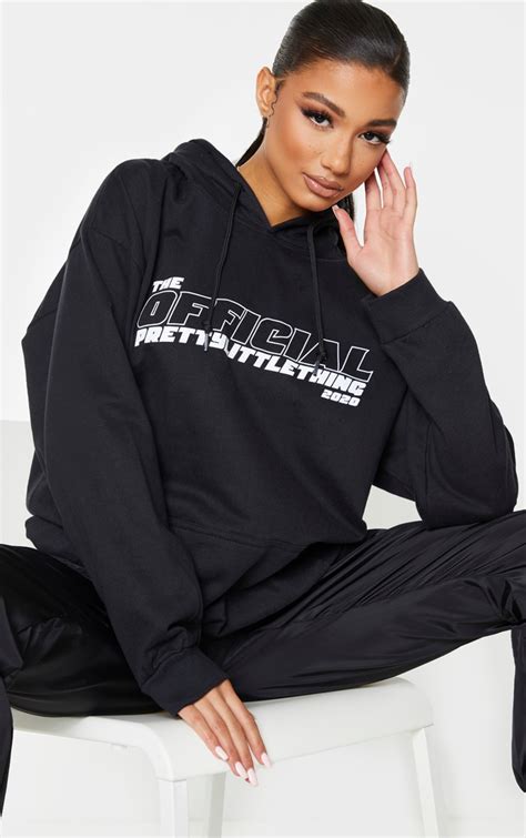 Prettylittlething Black The Official 2020 Hoodie Prettylittlething