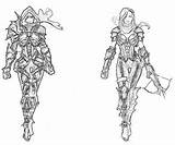 Armor Pages Coloring Skyrim Diablo Demon Template Hunter sketch template