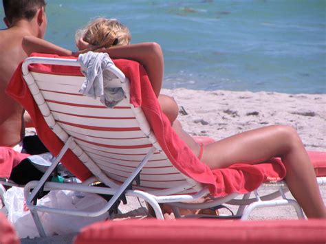 Topless In A Lounge Chair On The Beach October 2009