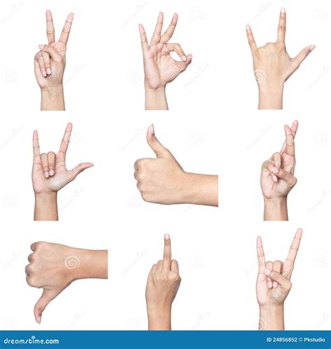 hand signs stock photo image   middle palm failure