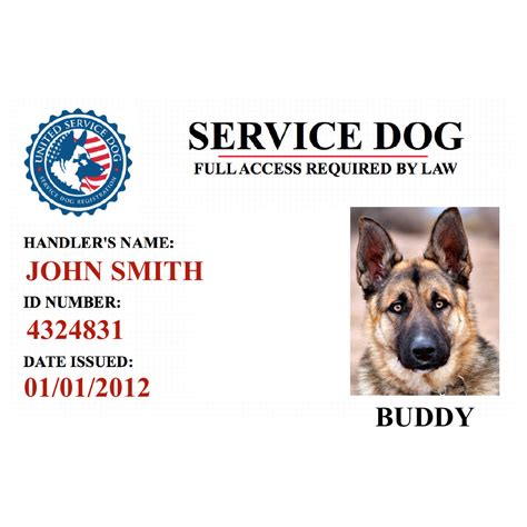 service dog id card service dog  emotional support animal registration