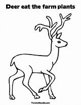 Coloring Cell Animal Plant Deer sketch template