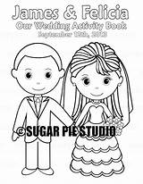 Wedding Coloring Printable Personalized Activity Book sketch template