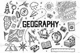 Geography Cover Project Deckblatt Symbols School Creativemarket Doodles Pages Set Lettering Grade Book Notebook Geografie Covers Creative Science Von Journal sketch template