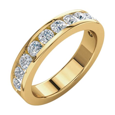 jewelryweb  yellow gold diamond anniversary band ring  ct