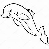 Dolphin Zeedieren Kleurplaten Animales Dolfijn Marinos Schattige Dolfijnen Zee Dolfinarium Salvajes Delphin sketch template