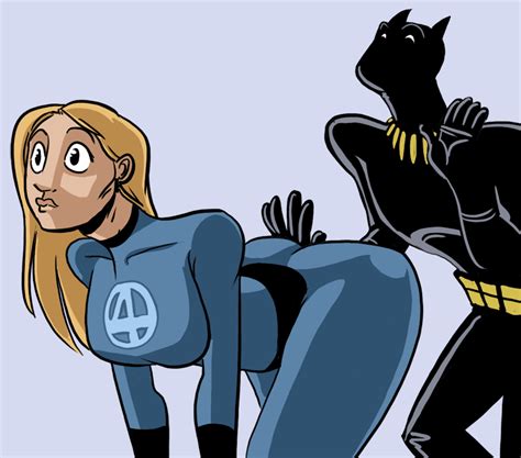 Black Cat And Catwoman Blow Black Panther Black Panther Loves White