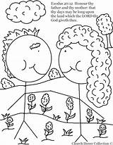 Coloring Commandments Pages Ten Preschoolers Getcolorings Commandment sketch template