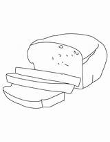 Bread Coloring Pages Kids Grain Toast Whole Printable Slice Template Templates sketch template