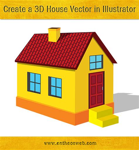 learn   create   house vector  illustrator entheosweb